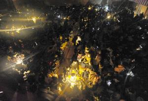 日本仙台居民集中避難