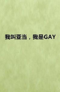 我叫亞當，我是GAY
