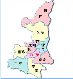 （圖）陝西地圖