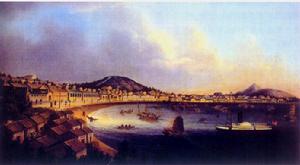 約1850年澳門南灣全景(油畫)