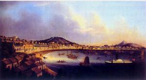 約1850年澳門南灣全景(油畫)