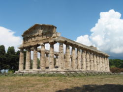 （圖） 帕埃斯圖姆和韋利亞考古遺址--雅典娜神廟