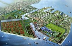 曹妃甸開發區鳥瞰圖