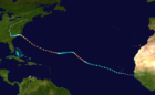 颶風弗洛倫斯 路徑圖