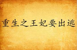 重生之王妃要出逃 重生之王妃要出逃