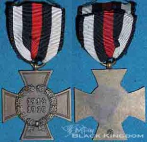 非作戰人員（不帶劍）1914-18榮譽十子