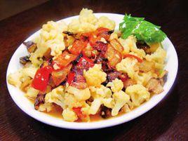 臘肉炒花菜 臘肉炒花菜