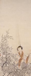 梅花仕女圖