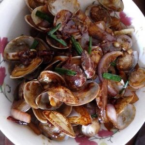 洋蔥炒花甲 洋蔥炒花甲