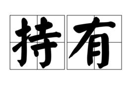 持有 持有