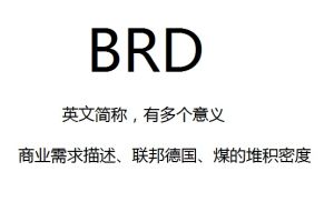 BRD[商業需求描述的英語縮寫]