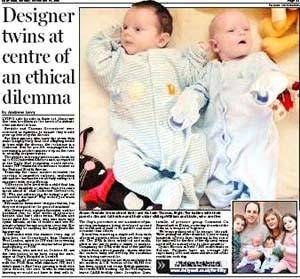 英國一對設計嬰兒
