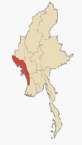 若開邦是緬甸的一個邦，位於該國西部。