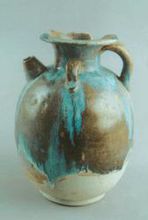 唐青褐釉天藍兔毫窯變執壺 唐青褐釉天藍兔毫窯變執壺