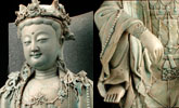 （圖）元景德鎮窯青白釉水月觀音菩薩像