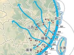 海峽西岸20中心城市位置圖