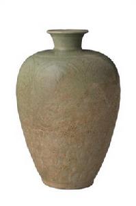 北宋龍泉窯青釉刻劃花瓷梅瓶 北宋龍泉窯青釉刻劃花瓷梅瓶