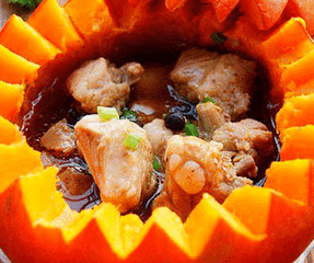 豉汁排骨南瓜盅 豉汁排骨南瓜盅