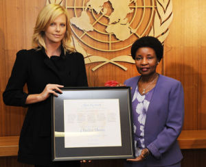 好萊塢女星查理茲·塞隆被任命為聯合國和平使者