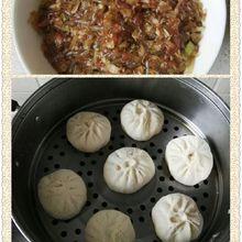 槐花肉包子