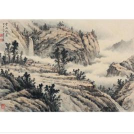 萬里長城[黃君璧 1980年作萬里長城立軸]