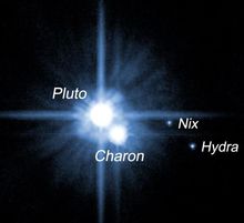 冥王星和已知的三顆衛星