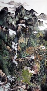 天門飛瀑,180×98CM