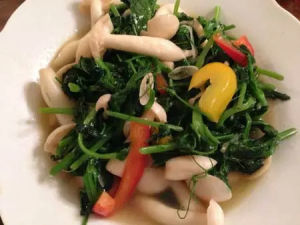 豌豆尖扒蟹味菇 豌豆尖扒蟹味菇