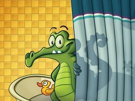 鱷魚洗澡