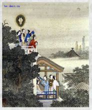 古代文人賞月圖