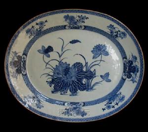 青花蓮花紋大盤 青花蓮花紋大盤