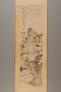 民國張大千臨董其昌山水軸 民國張大千臨董其昌山水軸