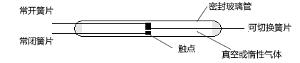 Form C 三簧片的磁簧開關的基本結構