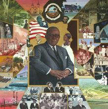 紀念杜伯曼總統的海報