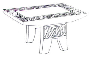 （圖）造型古樸敦厚，繪飾有極精美的三角形幾何圖案