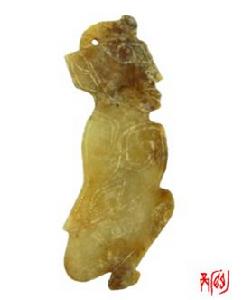 殷商玉類三星堆人頭像