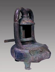 漢代銅牛形缸燈 漢代銅牛形缸燈
