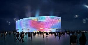 夜色中的“信息通信館”流光溢彩