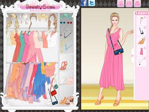 粉紅色長裙 粉紅色長裙