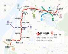 南京捷運9號線線路走向示意圖