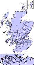 蘇格蘭行政區劃圖
