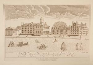1767年 保羅·列維爾 筆下的哈佛學院。