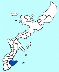 南城市在日本沖繩縣的位置
