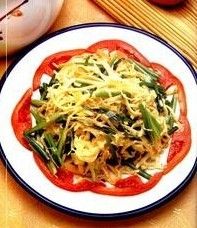 青韭雞蛋絲 青韭雞蛋絲