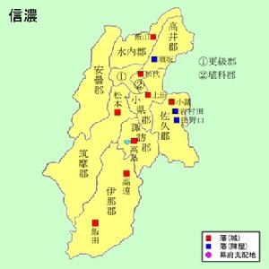信濃國分郡圖（可見諏方郡）