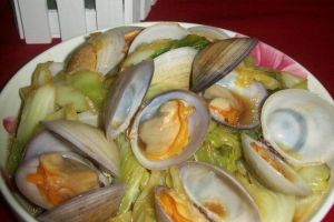 手撕包菜炒圓蛤 手撕包菜炒圓蛤