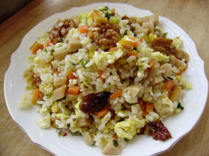 核桃仁炒米飯 核桃仁炒米飯