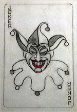 傑瑞·羅賓遜於1940年創作的小丑頭像撲克牌