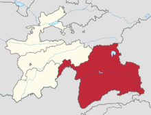 戈爾諾-巴達赫尚自治州在塔吉克斯坦的位置