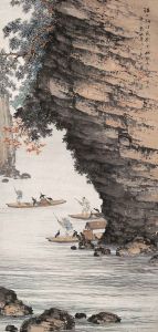 袁松年繪松崖歸漁圖 袁松年繪松崖歸漁圖